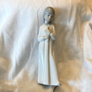 Vintage 1982 Zaphir Girl with Candle Porcelain Figurine